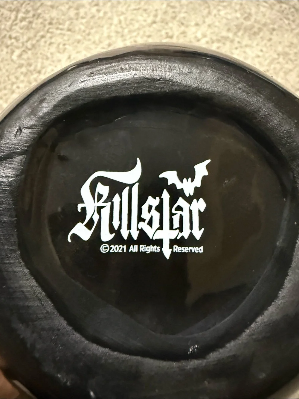 Killstar Black & Red Ceramic Cat Vase Figurine